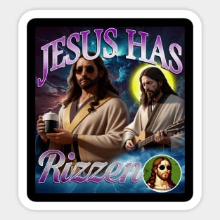 Jesus Has Rizzen Bootleg Tribute Sticker